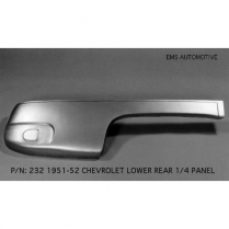 1951-52 Chevy Pass Car Left Lower Rear Quarter Patch Panel