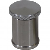 2" Tall Mini Stainless Steel Filler Neck with Aluminum Cap