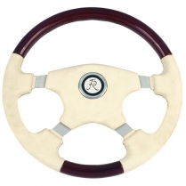 Fruitwood Luxury 15" Steering Wheel - Bone