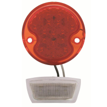 1932 Ford LED Left Tail Light with 17 LED - Red & White Lens