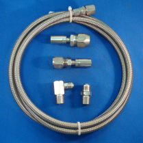 Braided Heater Hose Kit w/ 5/8" & 3/4" x 1/2" NPT -Stainless