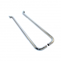 Chrome Single Style Low-Line Lake Pipes 2" x 70"