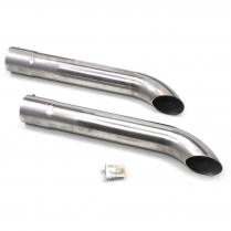 Raw Steel Exhaust Turnout Mufflers - 3-1/2" x 26" Long
