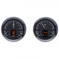 Universal Dual 5" Round HDX Gauge Kit - Black