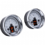 Universal Dual 5" Round HDX Gauge Kit - Silver