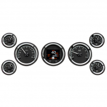 Universal 7 Gauge Round HDX Gauge Kit Black