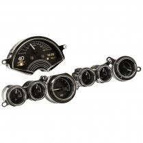 1953-57 Corvette HDX Gauge Kit - Black