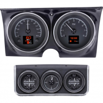 1967 Camaro HDX Gauge Kit with Console - Black