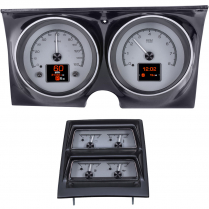 1968 Camaro HDX Gauge Kit w/Console Gauges - Silver