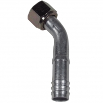 Heater Fitting 5/8" Hose 45 Degree Barbed - Female O-Ring