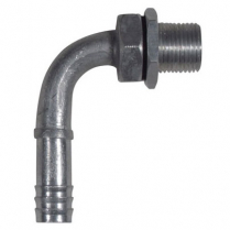 Heater Fitting 5/8" Hose 90 Deg Barbed- Male O-Ring Bulkhead