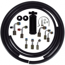 Muscle Car Extra Length Beadlock A/C Hose Kit W/ Black Drier