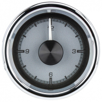 Universal Round 2-1/16" Clock for HDX Gauge Kit - Silver
