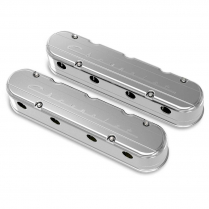 Holley Chevrolet Script 2 Piece LS Valve Covers - Polished