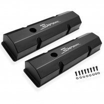 Sniper SB Chevy 283-350 Black Flat Top Fab Alum Valve Covers