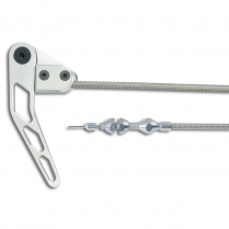 Hood Release Cable Kit with Satin Handle - Braided Stainless