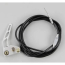 Hood Release Cable Kit with Satin Handle - Black Cable