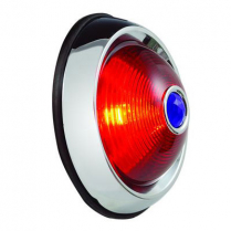 1950's Style Pontiac Taillight with Red Lens & Blue Dot