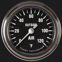 Hot Rod 2-1/8" F/Swp 0-120 F Outside Air Temp Gauge - SLF