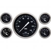 Hot Rod 4-5/8" Speedo & 4 Small 2-1/8" Gauges - SLC