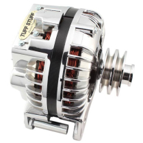 1961-85 Mopar Chrome 1-Wire 100 Amp 2 V-Groove Alternator