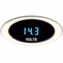 Ion Series Voltmeter Gauge - Chrome/Blue