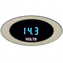 Ion Series Voltmeter Gauge - Satin/Blue