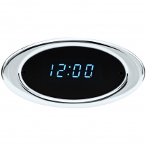 Ion Series Clock - Chrome/Blue