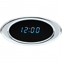 Ion Series Clock - Chrome/Teal