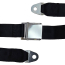 1968-70 Mopar A,B,E-Body Rear Lap Belt No Hardware - Black