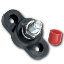 Black Insulated Power Stud with Red Cap - Positive