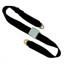 60" Chrome Lift Latch Lap Seat Belt - Black