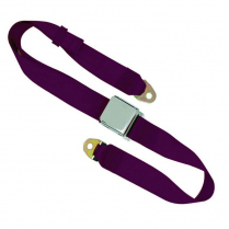 60" Chrome Lift Latch Lap Seat Belt - Royal Purple
