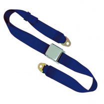 60" Chrome L/L Lap Seat Belt- Cobalt Blue