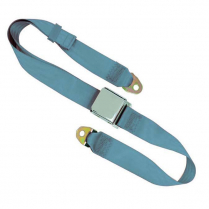60" Chrome Lift Latch Lap Seat Belt - Light Blue