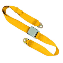 60" Chrome Lift Latch Lap Seat Belt - Yellow