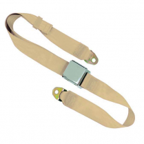 74" Chrome Lift Latch Lap Seat Belt - Ivory