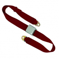 74" Chrome Lift Latch Lap Seat Belt - Red Wine