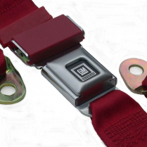 74" GM Metal Push Button Lap Belt - Black