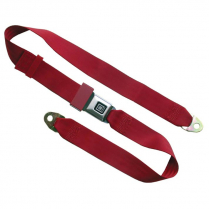 74" GM Metal Push Button Lap Belt - Berry