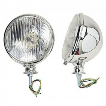 King Bee 7" Polished Stainless Complete Headlight Buckets