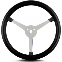 Lake Style 14" Polished 3-1/4" Steering Wheel - Black