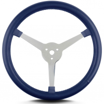 Lake Style 14" Polished 3-1/4" Steering Wheel - Blue