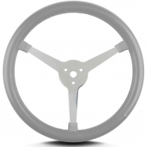 Lake Style 14" Polished 3-1/4" Steering Wheel - Light Grey