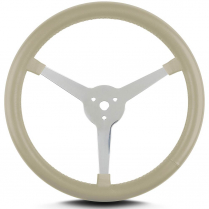 Lake Style 14" Polished 3-1/4" Steering Wheel - Bone