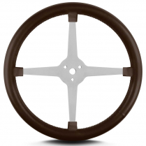 14" Lake 4 Spoke Steering Wheel, Standard Grip - Polished