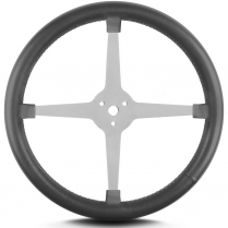 Lake Style 14" Polished 4 Spoke Steering Wheel - Dark Grey