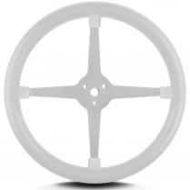 Lake Style 14" Polished 4 Spoke 14" Steering Wheel - White