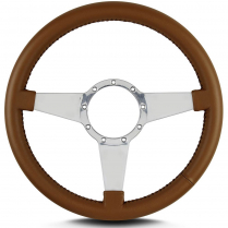 Mark 4 Standard 14" Polished Spoke Steering Wheel - Caramel