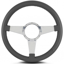 Mark 4 Standard 14" Polished Spoke Steering Wheel- Dark Grey